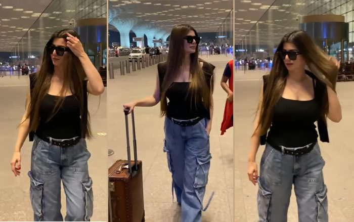 Kainaat Arora: एयरपोर्ट पर मस्त अदा से इठलाते हुए चली कायनात अरोड़ा, मौजूद लोगों की थम गईं निगाहें